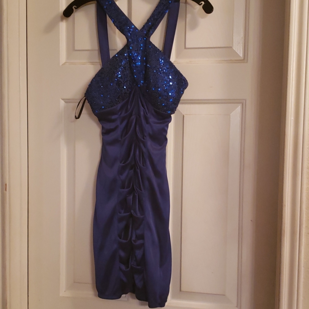 Blue sequence beautiful dress